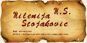 Milenija Stojaković vizit kartica